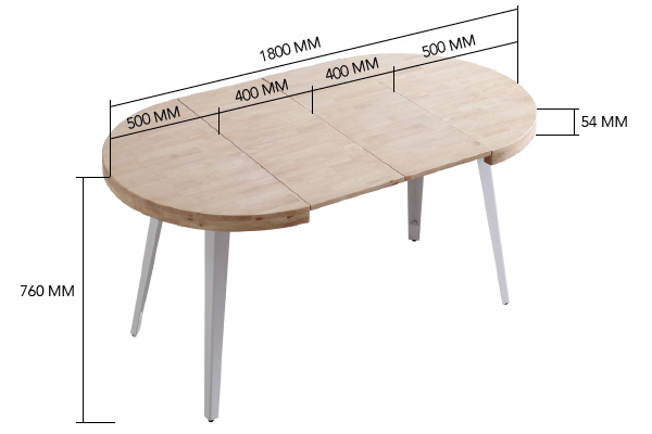 Berg, Mesa Redonda de Comedor, Mesa Fija, Acabado en Roble y Negro,  Medidas: 100 cm (Largo) x 100 cm (Ancho) x 78 cm (Alto) : : Hogar  y cocina