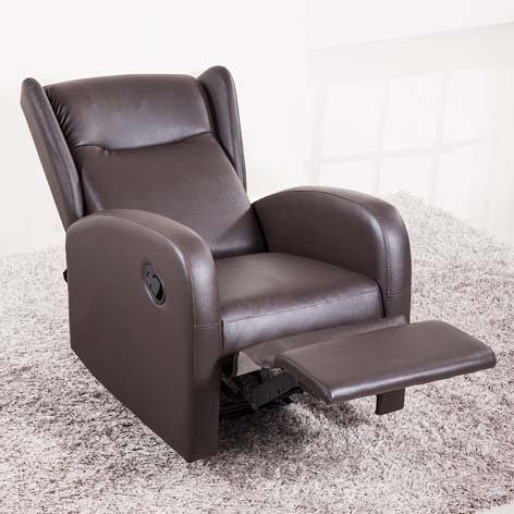 SILL��N RELAX PARED CERO MODELO HOME  S��MIL PIEL CHOCOLATE