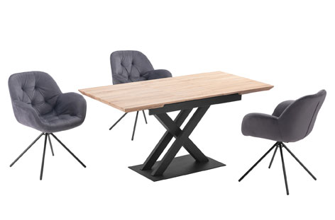MESA EXTENSIBLE VICTORY ROBLE / NEGRO.