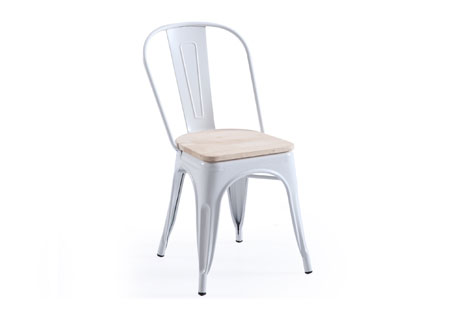 Silla comedor Tolix asiento en madera