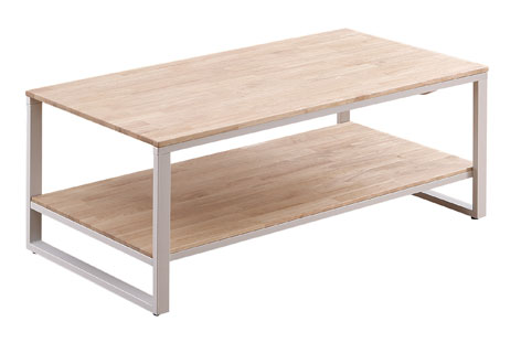 Mesa centro elevable y extensible steve roble nordish / blanco