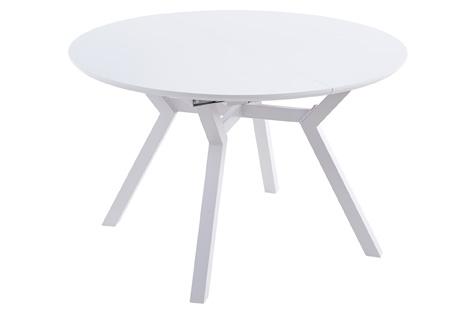 Mesa comedor redonda blanca 120 Cross