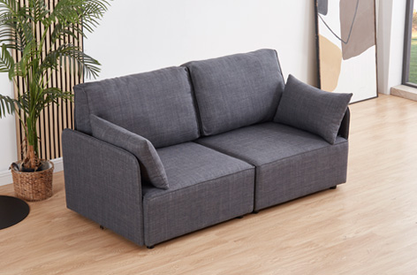 SOFA MOD. MOU 2PL BRAZOS GRIS