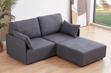 SOFA MOD. MOU 2PL BR+CHAI GRIS