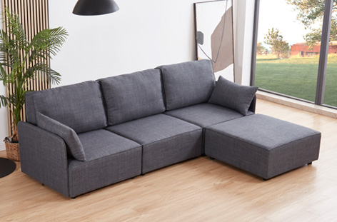 SOFA MOD. MOU 3PL BR+CHAI GRIS