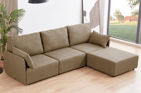 SOFA MOD. MOU 3PL BR+CHAI BEIG