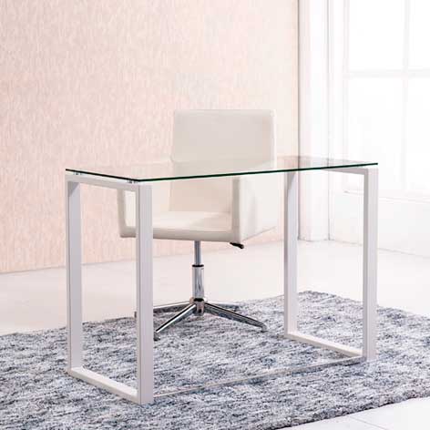 MESA DE ESTUDIO BENETTO 100 CM PATAS BLANCAS - Sedutahome