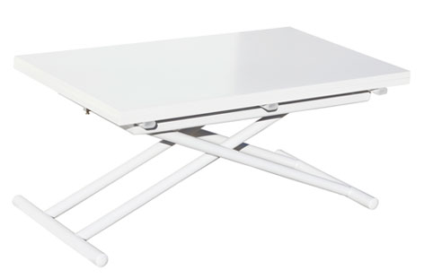 MESA CEN ELE.EXT UP-DOWN BLANC